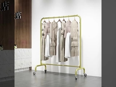 Metal Retail Clothing Display Stand Solutions Rolling Garment Racks for Store and Home use