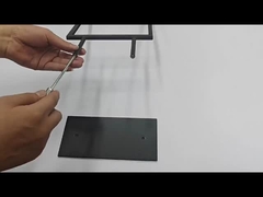 Black Countertop Frame Displays A4 Graphics Metal Poster Stand Holder On Table