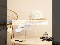Custom Acrylic Hat Stand Hair Accessory Holder For Display Hats Boutique Vendors