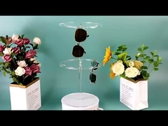 Acrylic Sunglasses Display Stand Rack 360° Rotating Glasses Holder Desktop Organizer for Gla