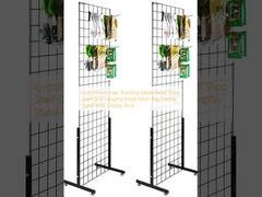 Customized Free Standing Metal Retail Shop Shelf Grid Hanging Hook Mesh Peg Display Stand Wire Display Rack