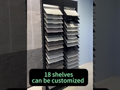 Freestanding Tile and Stone Tower Display Stand Rack With Shelves