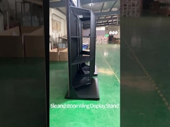 Custom Ledger Stand Alone Tile Wing Display Stand Turning Left And Right For Tradeshow