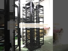 Custom Metal Rotating Tile Display Stand With Acrylic LOGO On The Top For 12*20