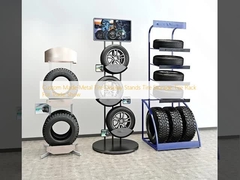 Custom Made Metal Tire Display Stands Tire Storage Tire Rack For Trade Show