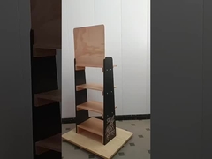 Custom Floor Standing Wooden Pet Food Beverage Essential Oils Display Stands Rack