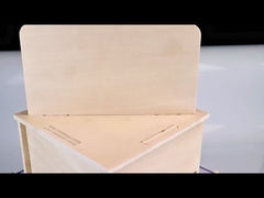 Custom Wooden 3-Tier Rotating Countertop Display Stands For Coasters