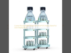 Custom Round Bottle Shape POP And POS Display Stand For Juice Display Rack