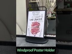 Metal Billboard Display Sign Heavy Duty Display Sigh Poster Stand Holder With Wheel For Outdoor