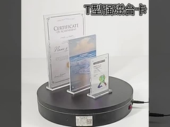 T - Style Acrylic Magnetic Countertop Sign Holder Double Sided Display Poster Stand